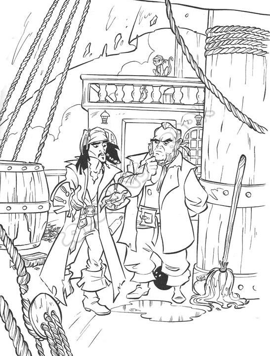 Un pirate audacieux naviguant sur un vaisseau en mer