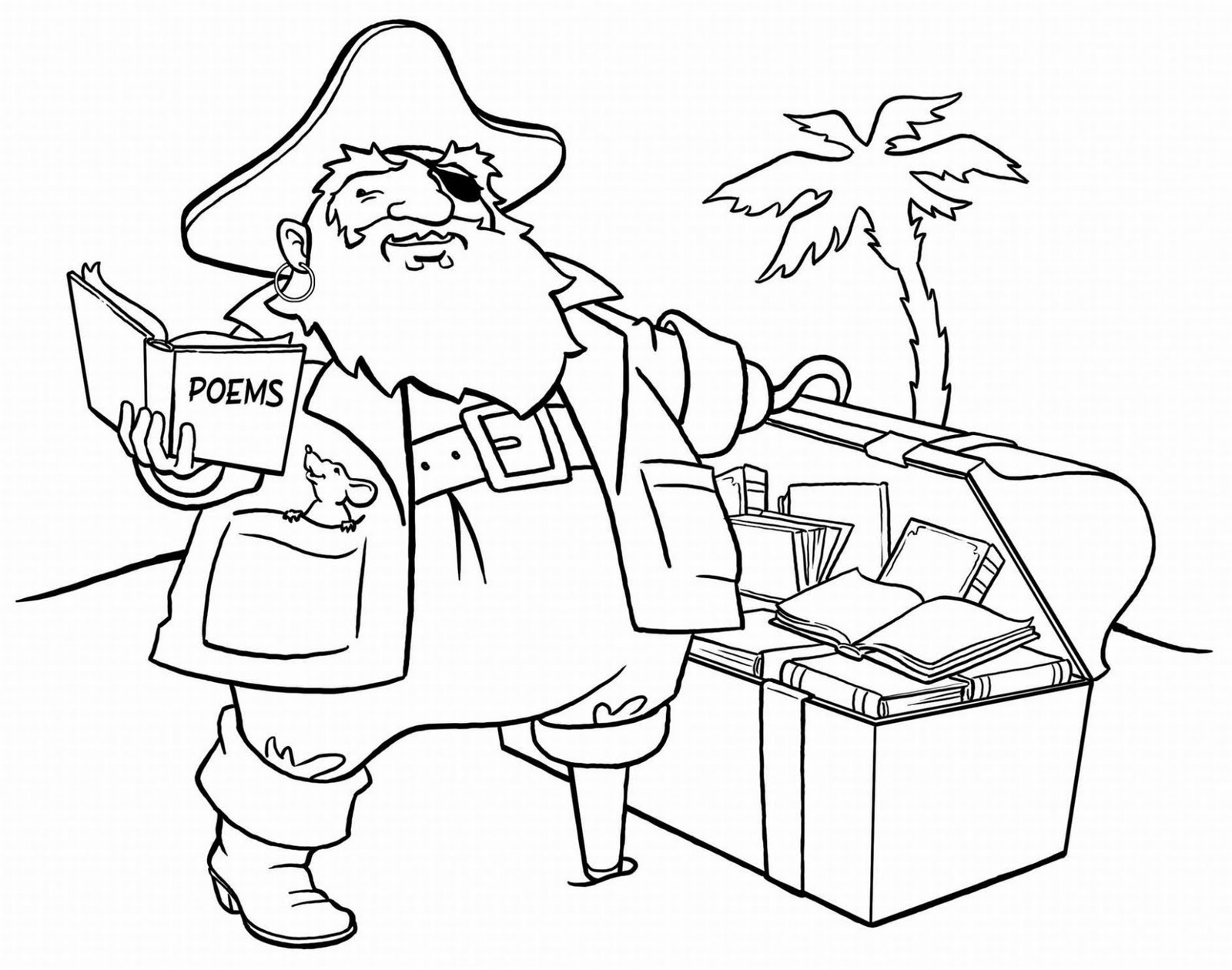 Un pirate en pleine aventure sur son navire en mer