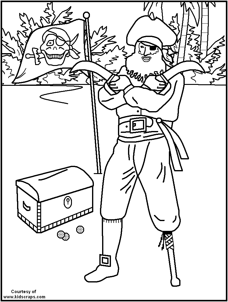 Un pirate en pleine aventure sur son navire