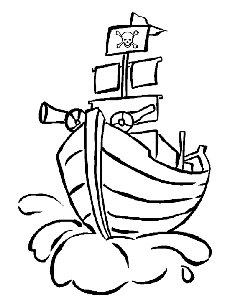 Un pirate en pleine aventure sur son bateau