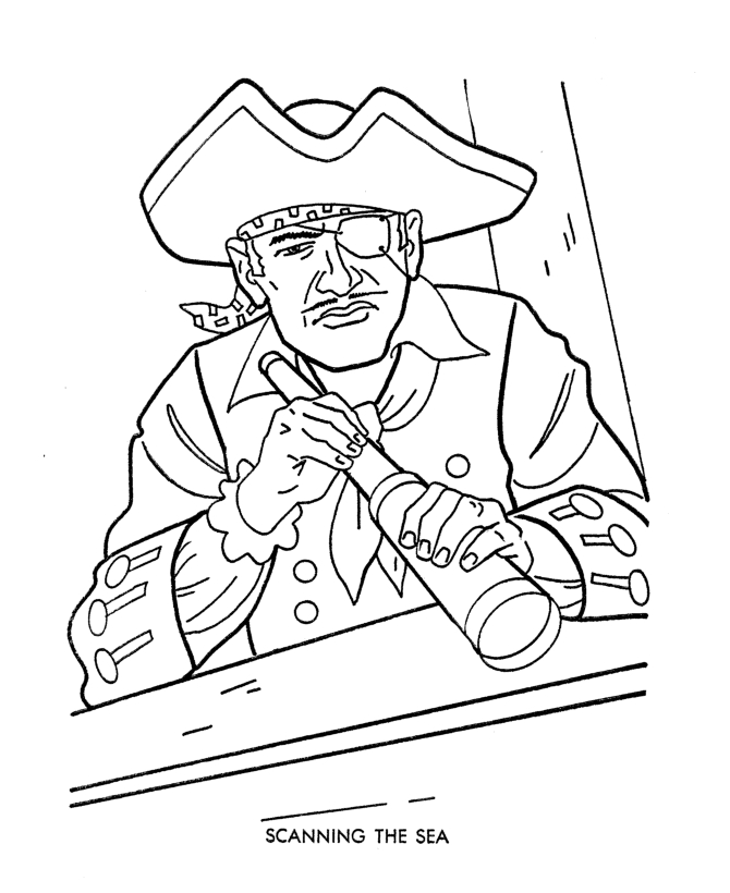 Un pirate au trésor sur son bateau en mer
