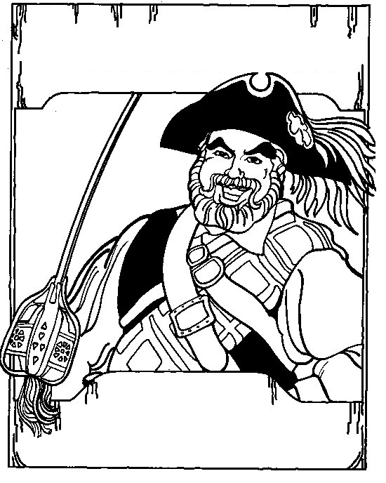 Un pirate jovial naviguant sur son bateau en mer