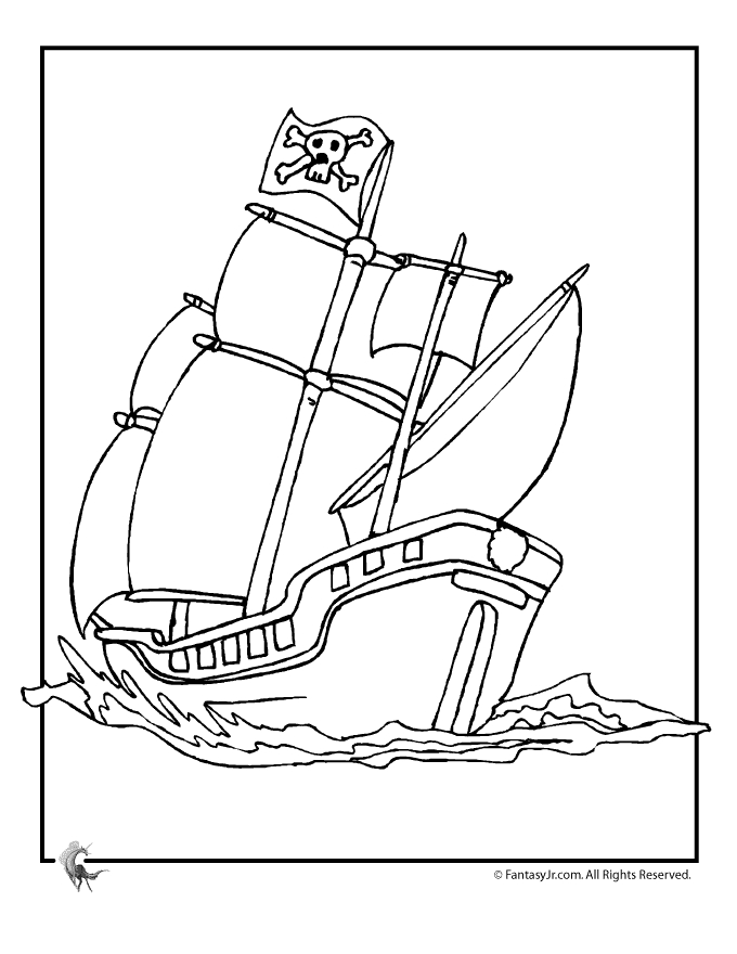 Un pirate avec son trésor sur une île désertique