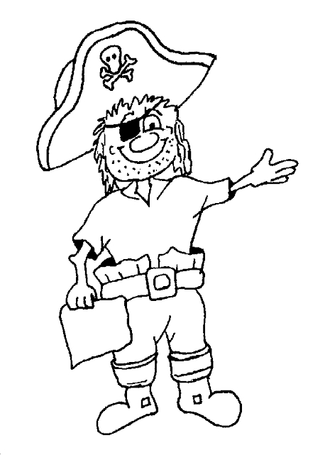 Un pirate joyeux naviguant sur son bateau au large