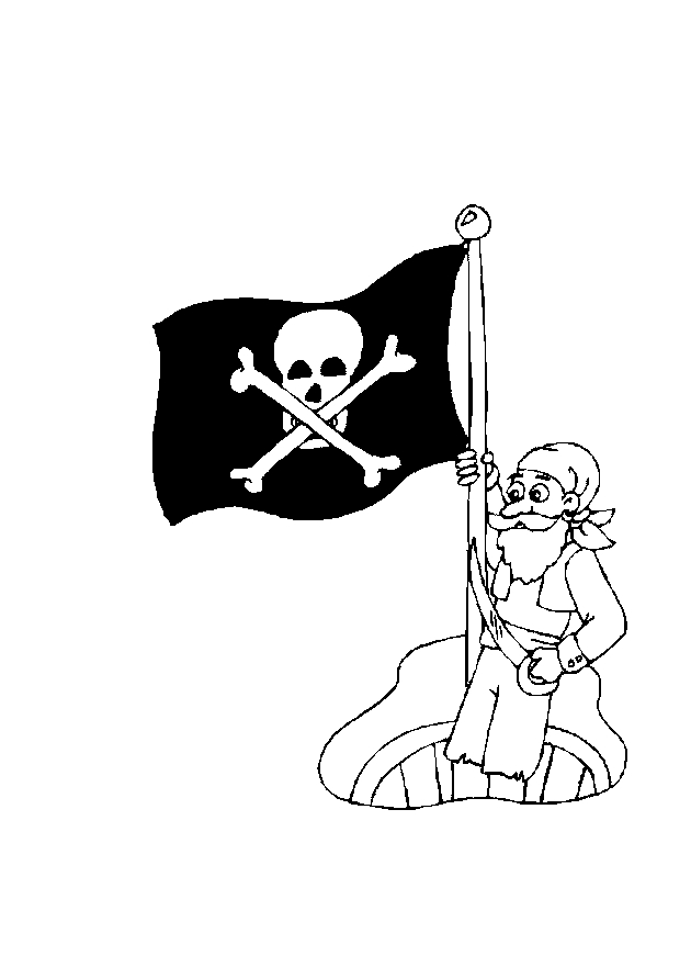 Un pirate audacieux naviguant sur son bateau en mer