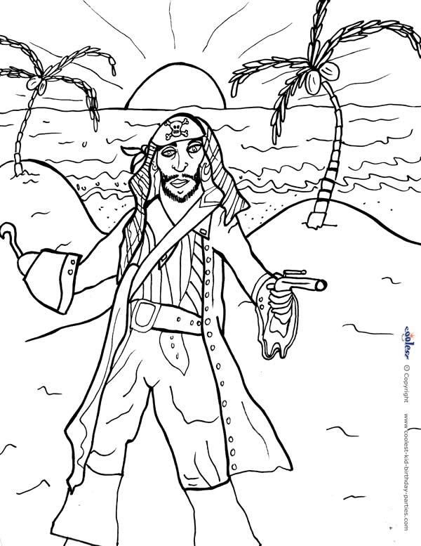 Un pirate à la recherche d'un trésor sur son navire