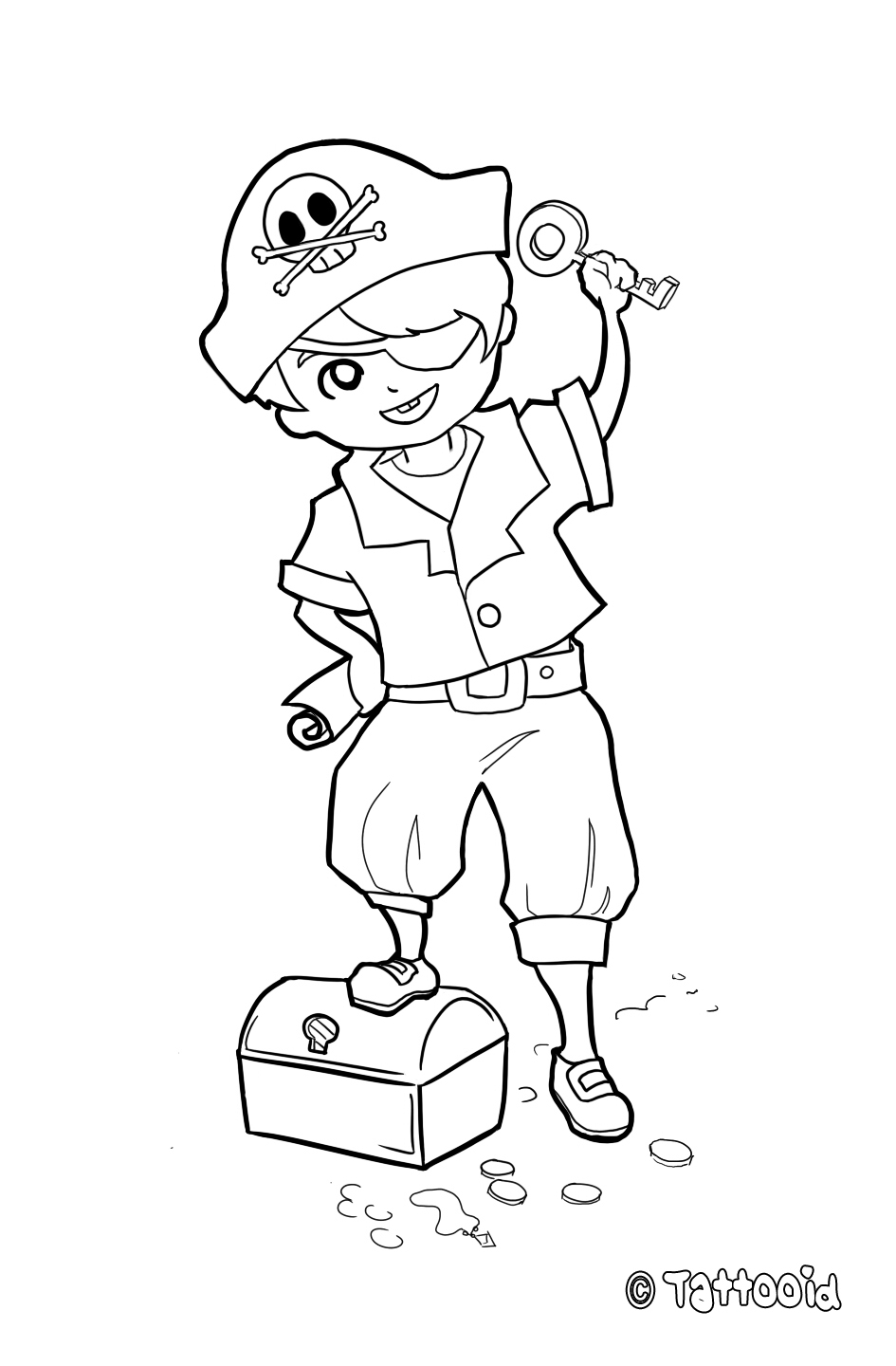 Un pirate en pleine aventure sur son navire