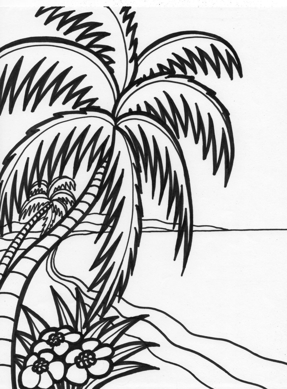 Scène de plage avec enfants jouant et construisant un château de sable
