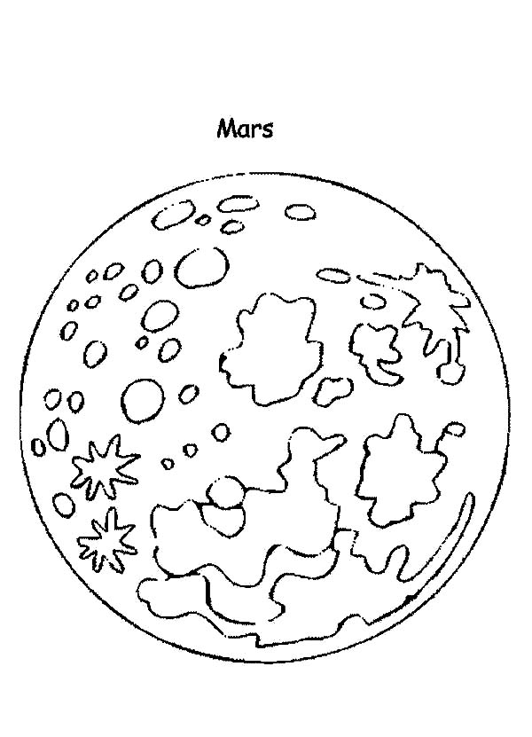Coloriage d'une planète entourée d'étoiles et de nuages