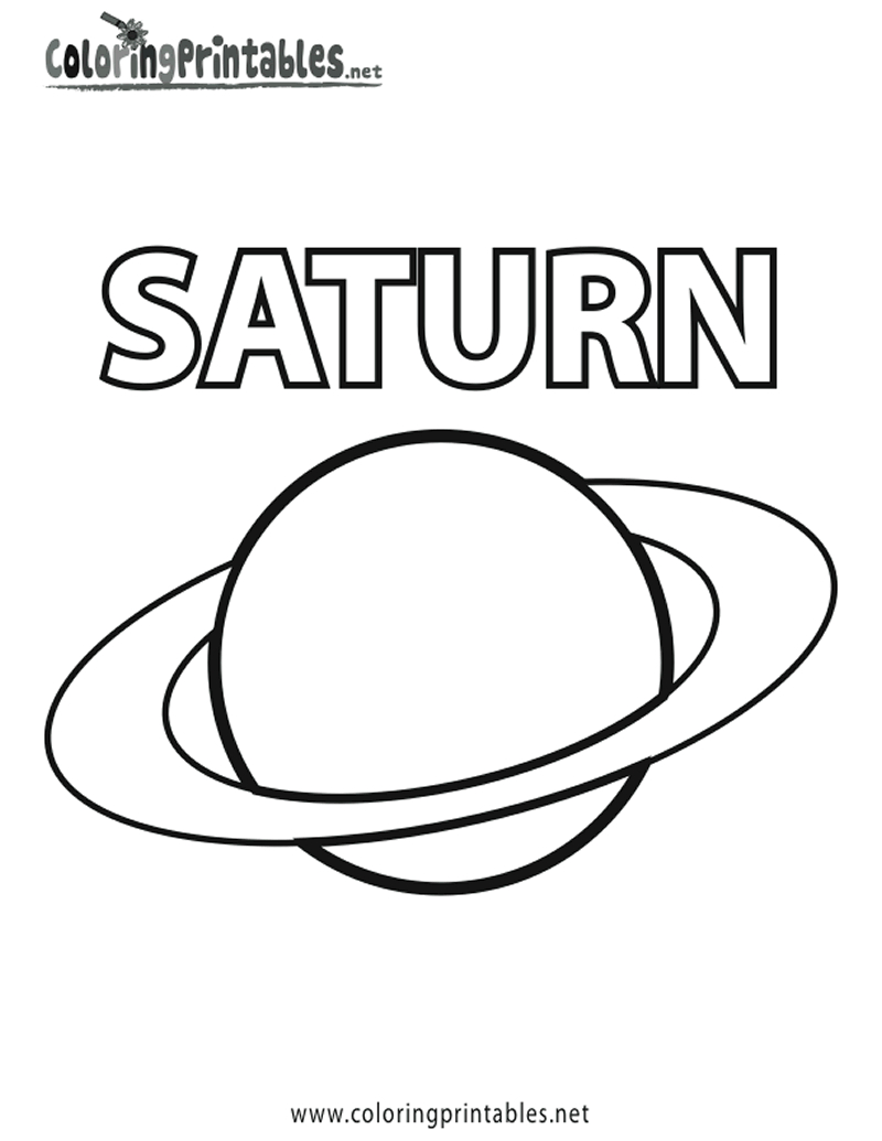 Coloriage d'une planète entourée d'étoiles et de nuages