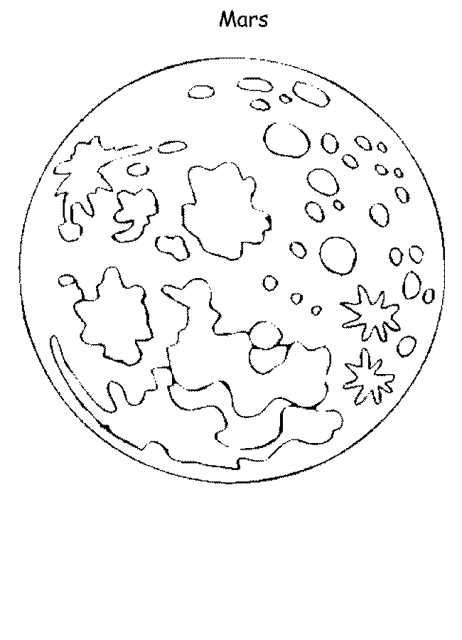 Coloriage d'une planète entourée d'étoiles et de comètes