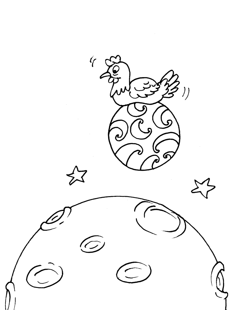 Coloriage d'une planète avec des étoiles et un fond galactique