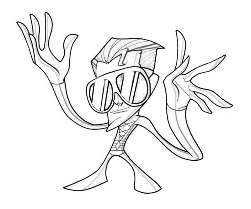 Coloriage de Plastic Man en pleine action