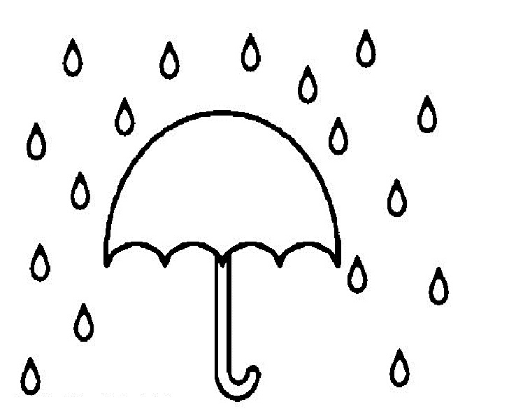 Un enfant s'amusant sous la pluie avec des parapluies colorés