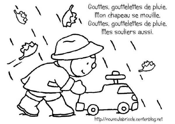 Enfants jouant sous la pluie avec un parapluie