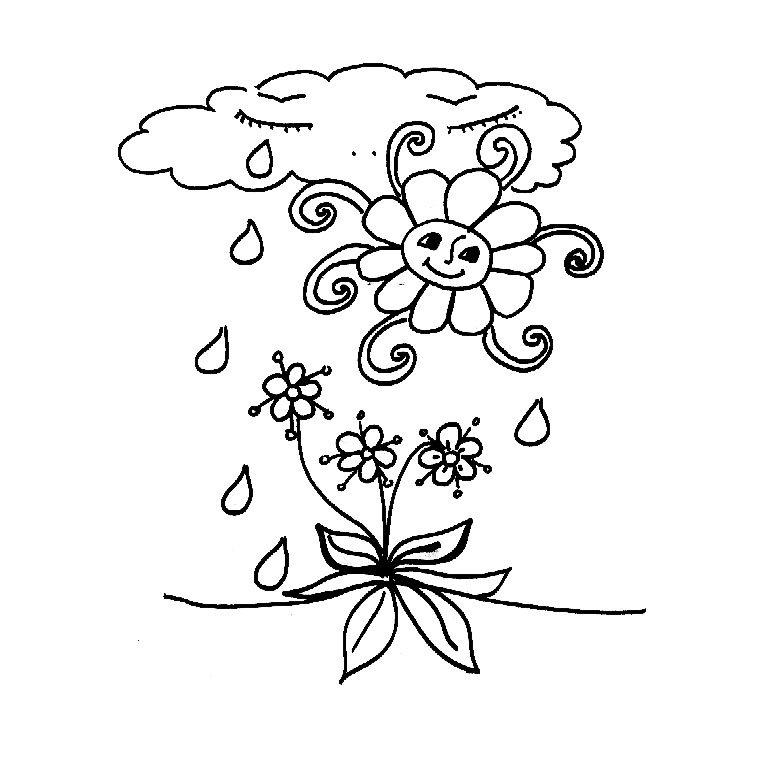 Un enfant et un parapluie sous une pluie battante