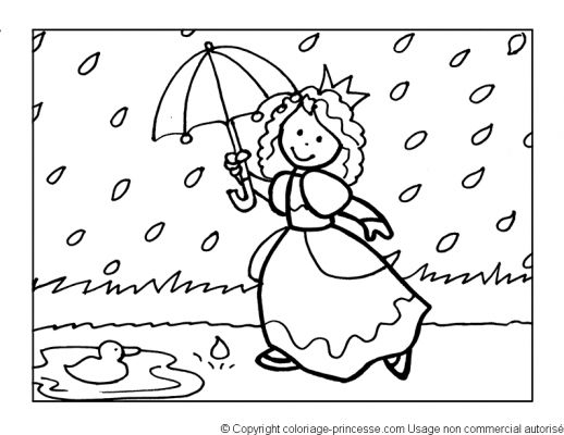 Un enfant jouant sous la pluie avec des gouttes tombantes et un parapluie