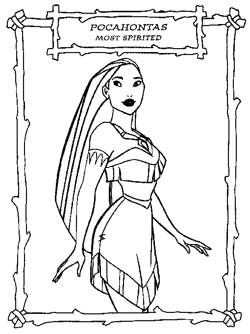 Pocahontas en train de contempler la nature environnante