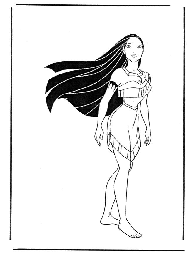 Pocahontas avec son compagnon Meeko dans un cadre naturel