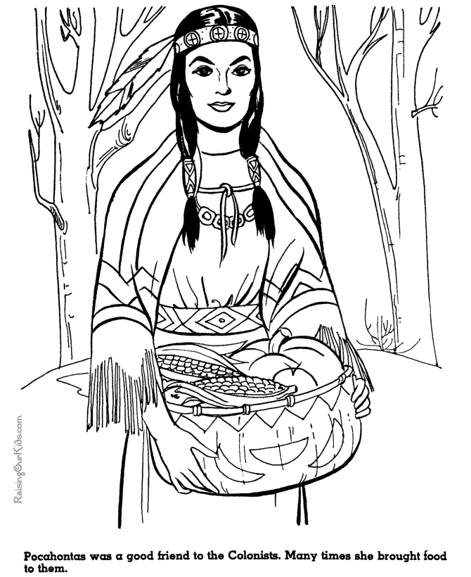 Pocahontas en pleine contemplation au bord de l'eau