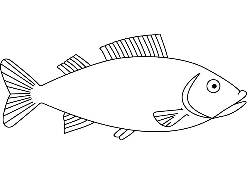 Coloriage d'un poisson dans un décor aquatique