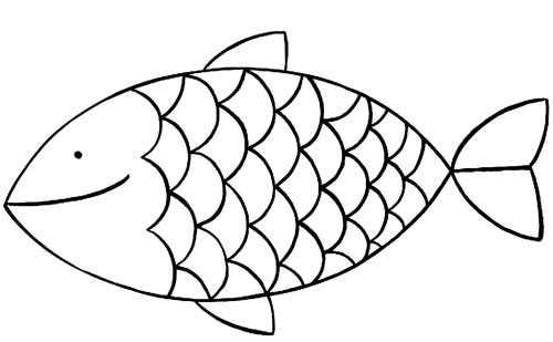Coloriage d'un poisson coloré évoluant dans un décor aquatique