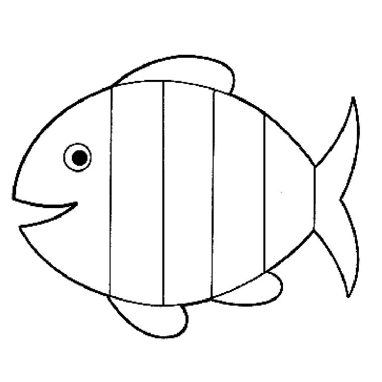 Coloriage d'un poisson coloré évoluant dans un décor aquatique