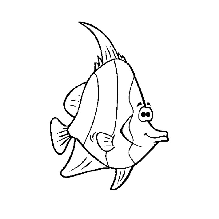 Un poisson joyeux évoluant dans un décor aquatique
