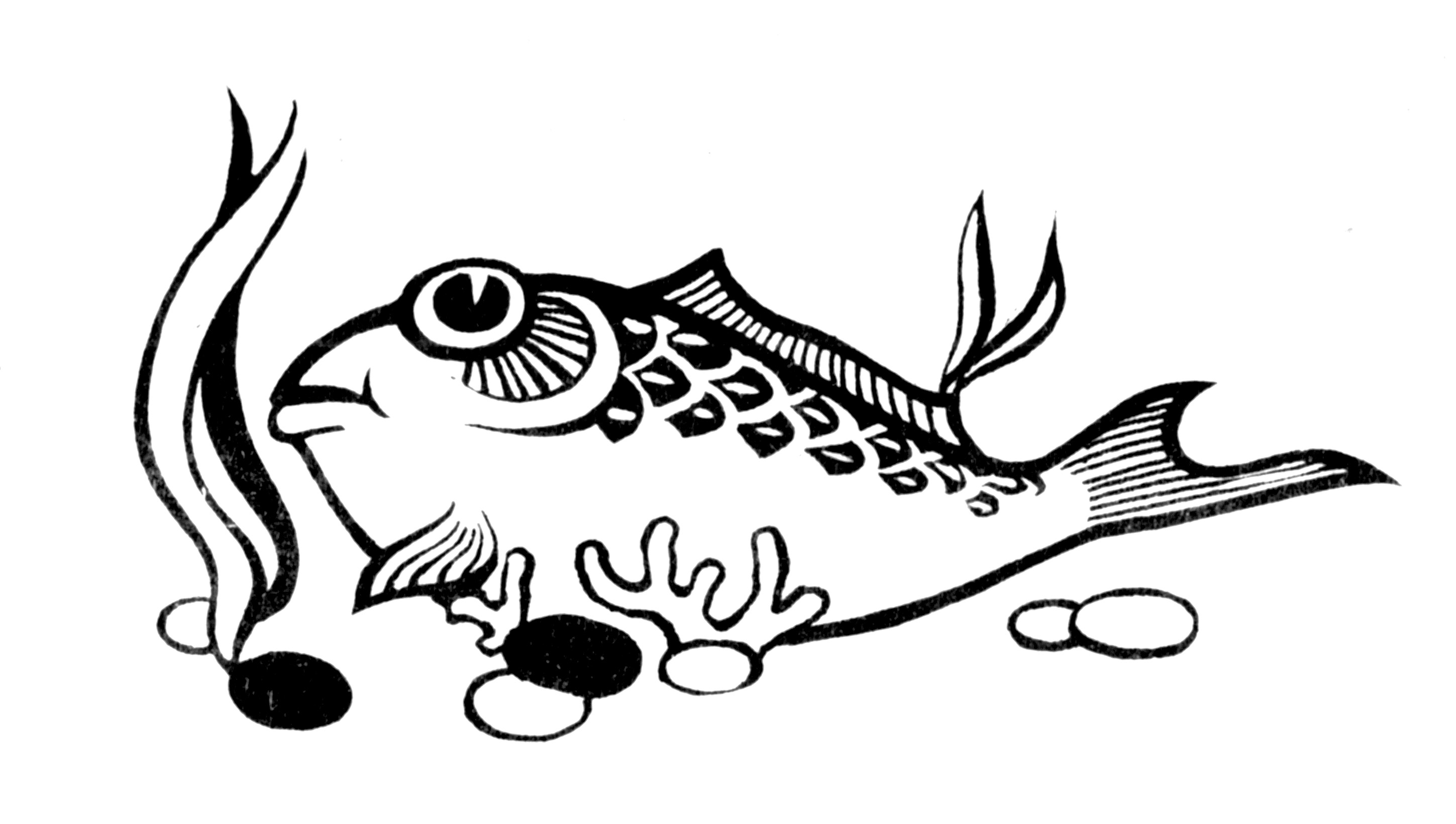 Un poisson nageant parmi des algues sous-marines