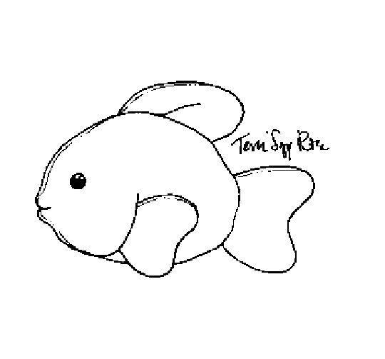 Coloriage d'un poisson joyeux évoluant dans son habitat aquatique