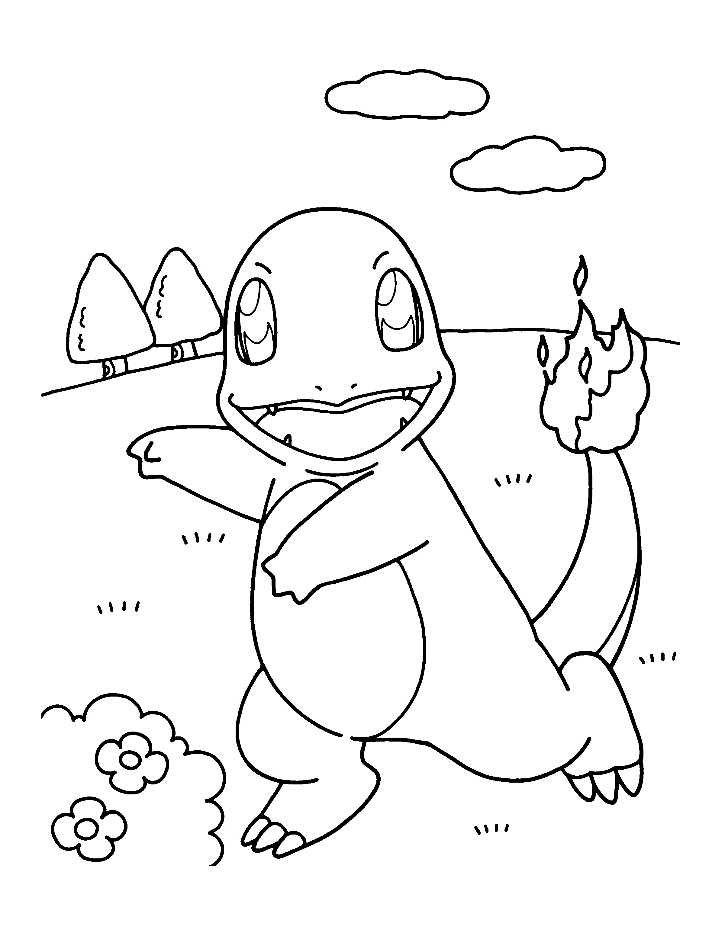 Un Pokémon en pleine aventure dans un décor naturel