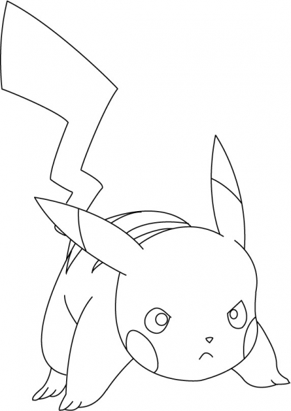 Coloriage de Pokémon Go : un Pokémon dans un paysage naturel