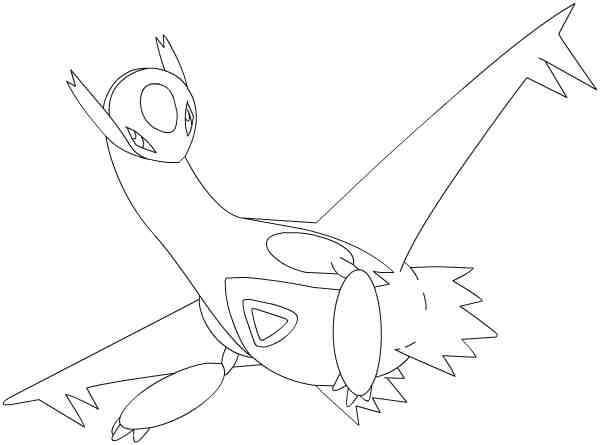 Coloriage d'un Pokémon emblématique en pleine action