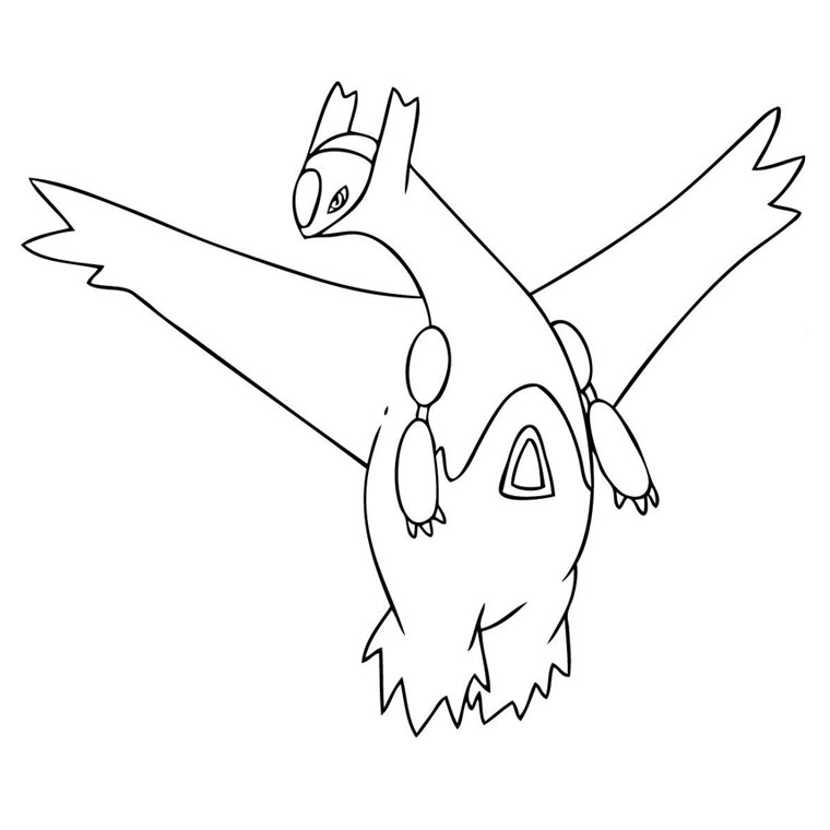 Coloriage d'un Pokémon en pleine action dans un décor naturel