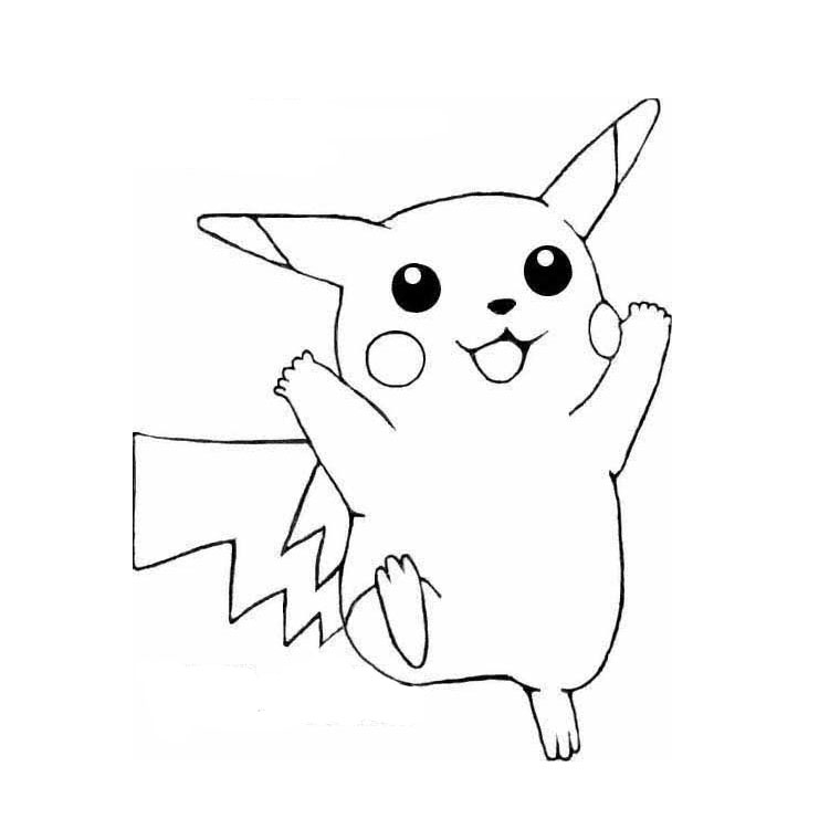 Coloriage d'un Pokémon en pleine action dans un décor naturel