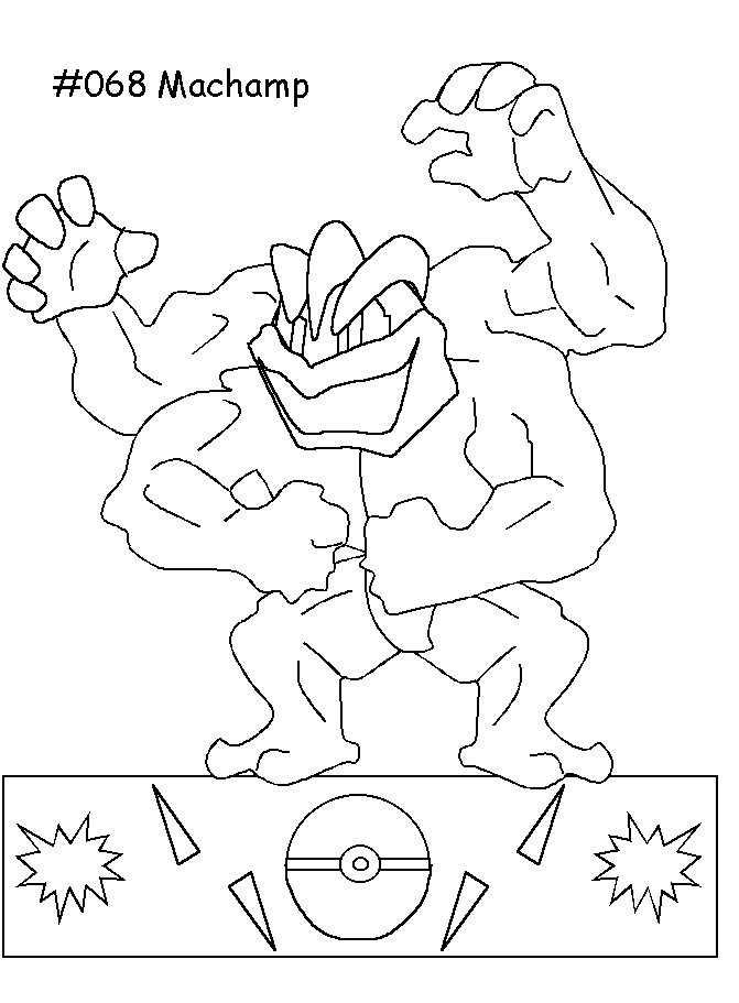 Coloriage représentant un Pokémon dans un environnement naturel