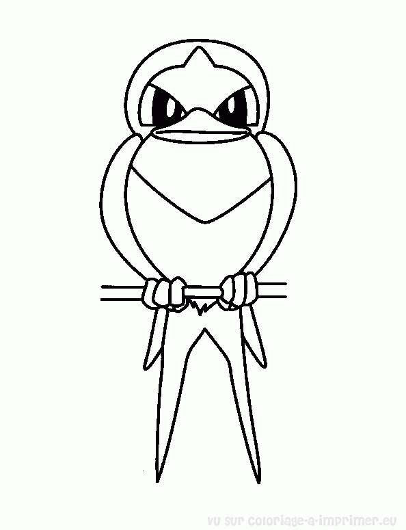 Coloriage d'un Pokémon en pleine exploration d'un environnement naturel