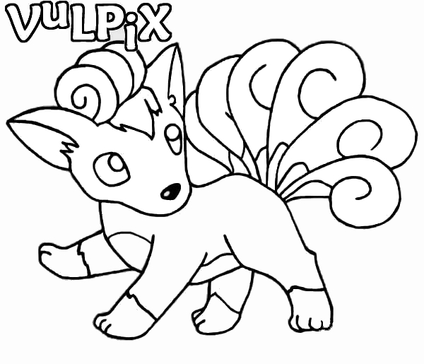 Coloriage de Pokémon en pleine action dans un décor naturel