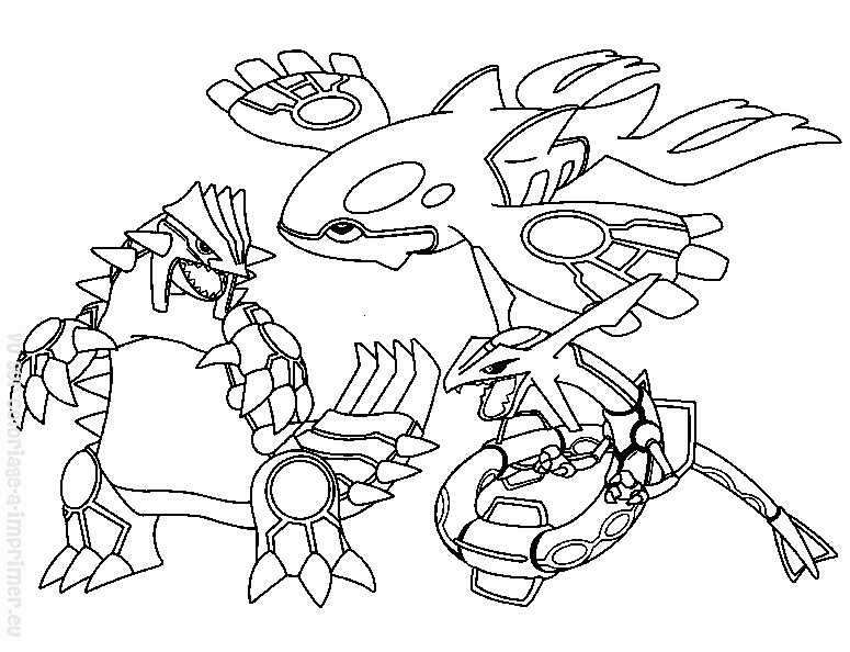 Coloriage d'un Pokémon emblématique dans un décor naturel