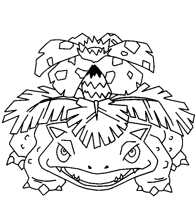 Coloriage d'un Pokémon en pleine action dans un environnement naturel
