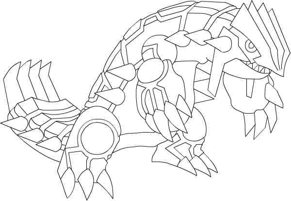 Coloriage de Pokémon en pleine action dans un décor naturel