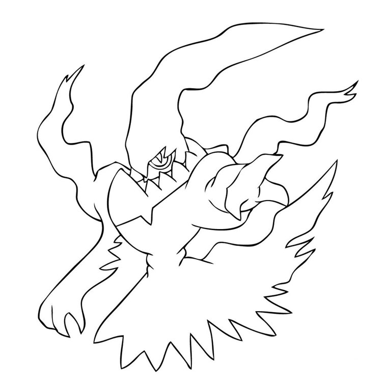 Coloriage de Pikachu jouant dans un environnement naturel