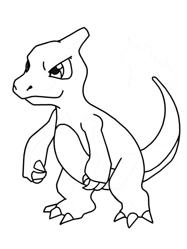 Coloriage de Pikachu dans une forêt verdoyante