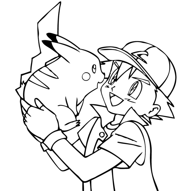 Coloriage d'un Pokémon en pleine action dans un décor naturel