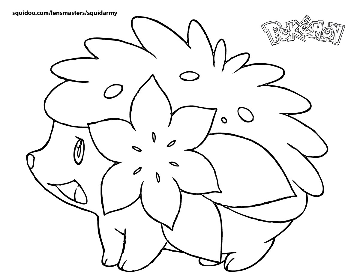 Coloriage de Pokémon : un Pikachu joyeux sur un fond naturel