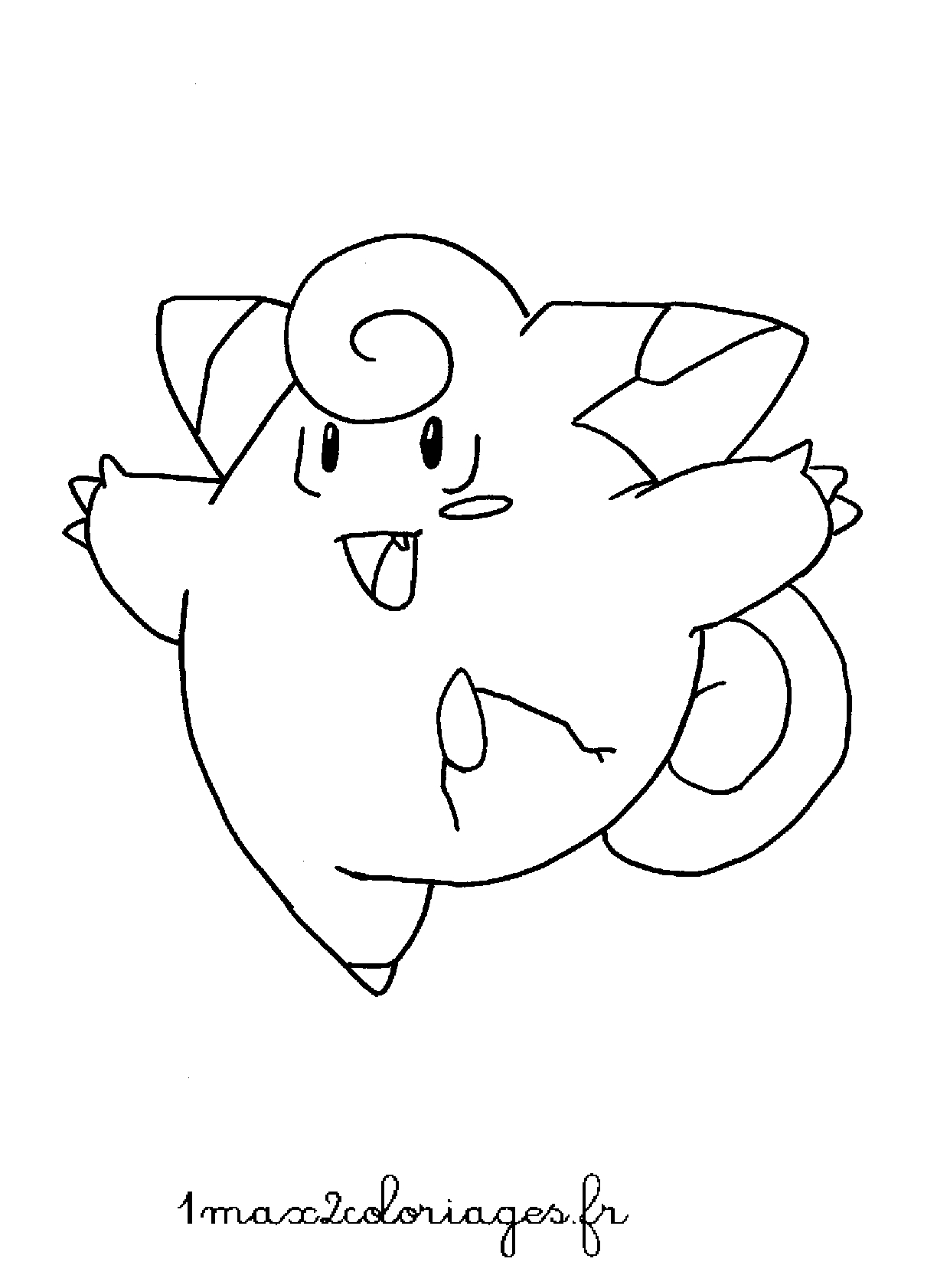 Coloriage de Pokémon en pleine aventure dans la nature