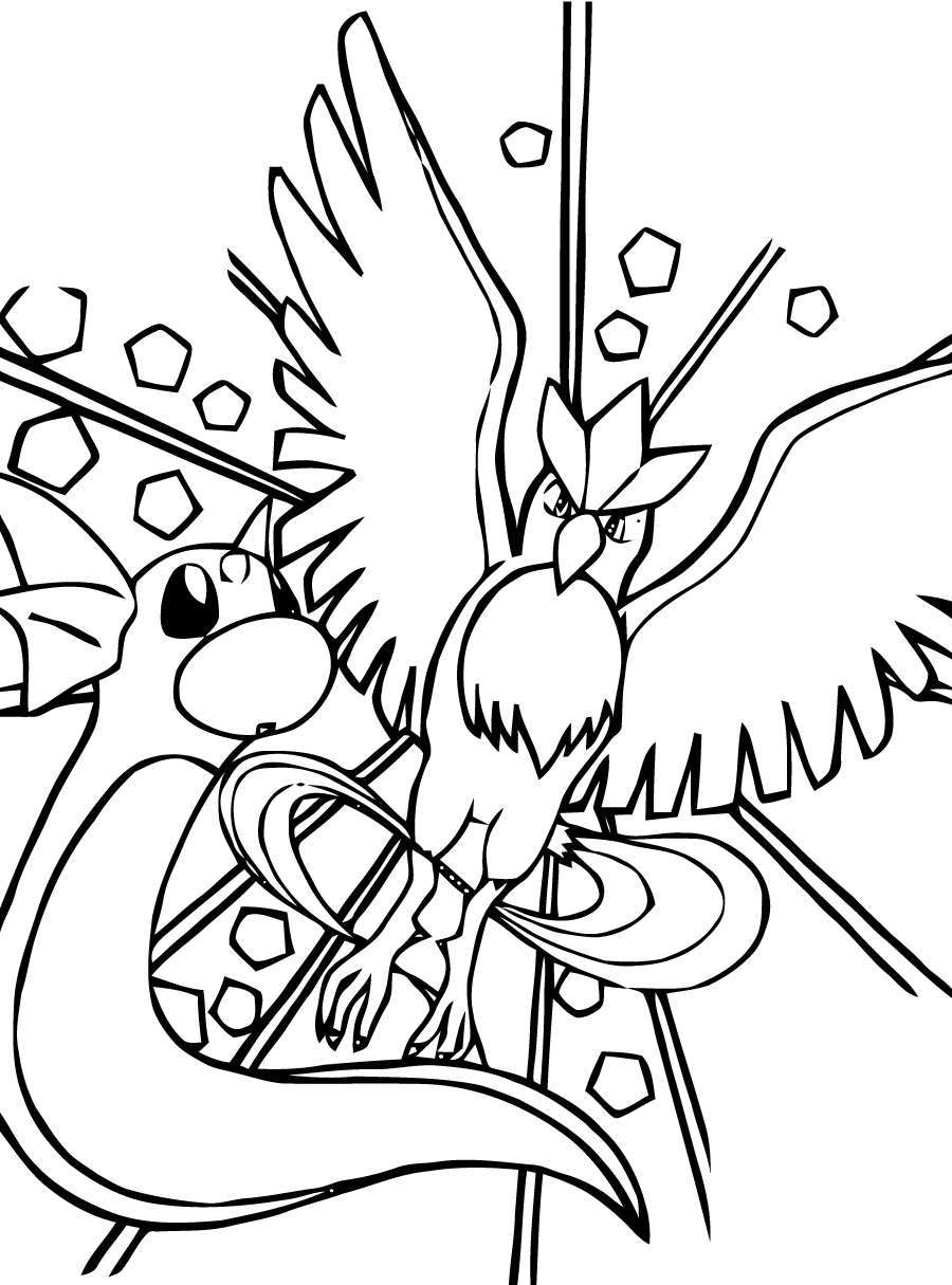 Coloriage Pokémon : Un Pikachu joyeux dans un décor naturel