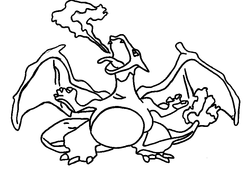 Coloriage de Pokémon : Un personnage emblématique dans une posture dynamique