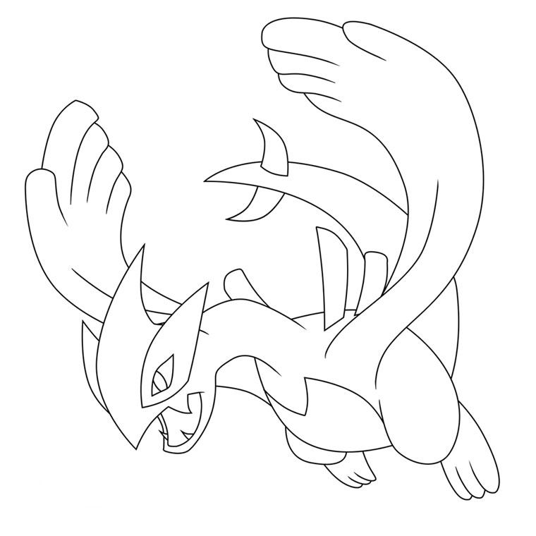Coloriage d'un Pokémon au repos dans la nature