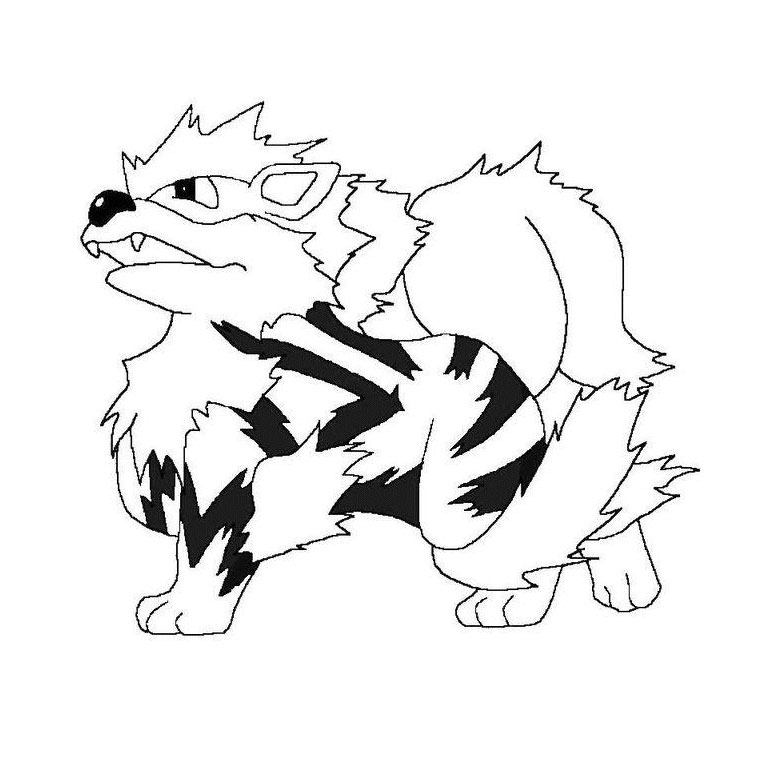 Coloriage d'un Pokémon dans un environnement naturel